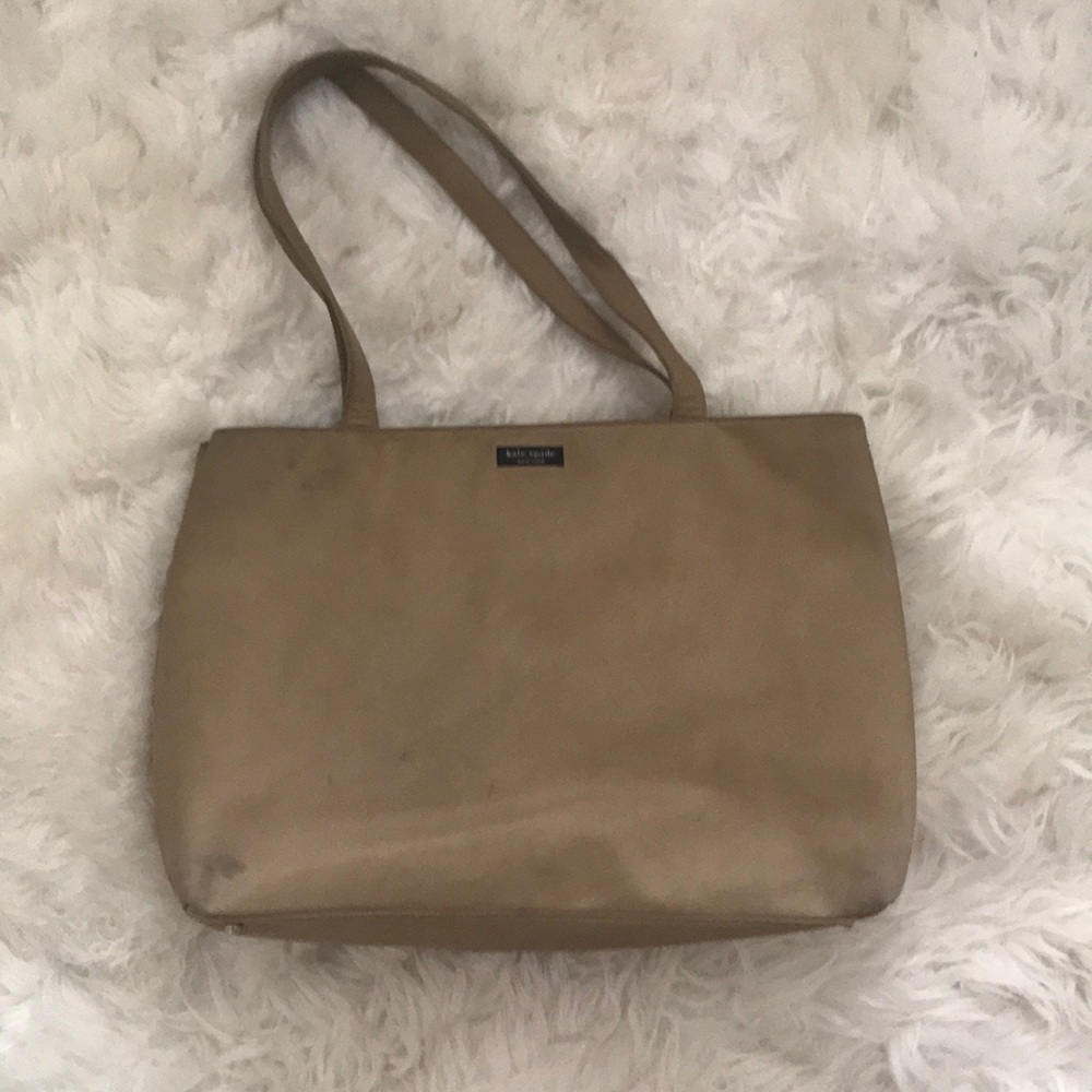 Kate Spade Tan Diaper/Baby Bag Black Interior - Picture 1 of 4